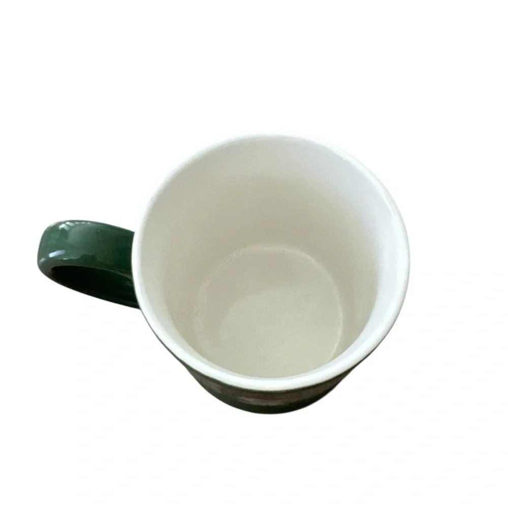 Target Threshold Santa Claws Cat Holiday Coffee Tea Mug Cup Green Stoneware New